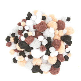 LITTLE POM POMS ASSTD ANIMAL 100 PC