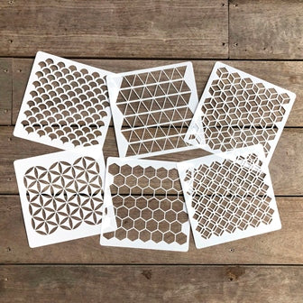 STENCILS GEOMETRIC 6 PC