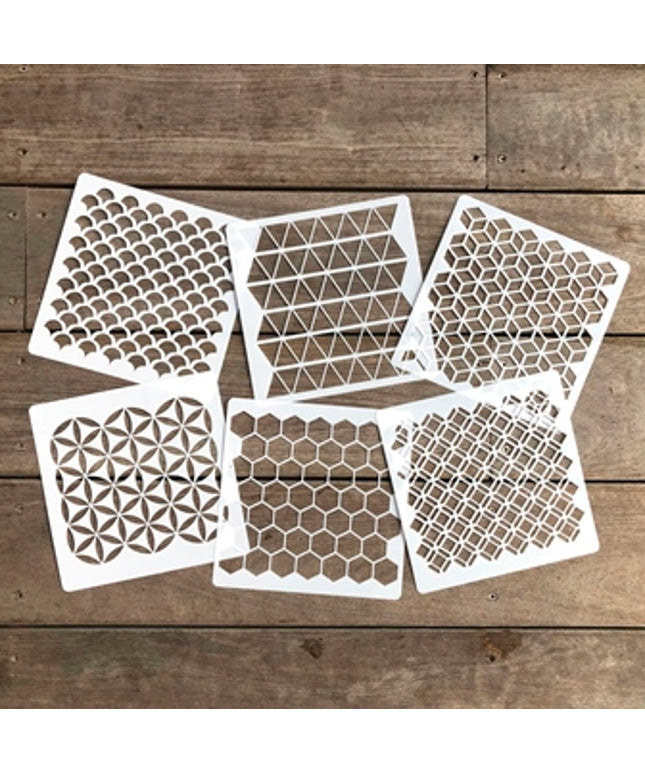 STENCILS GEOMETRIC 6 PC