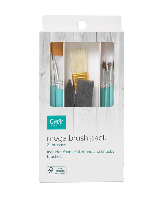 CRAFT SMART MEGABRUSH PACK 21PCS (FSC 100%-C166301)
