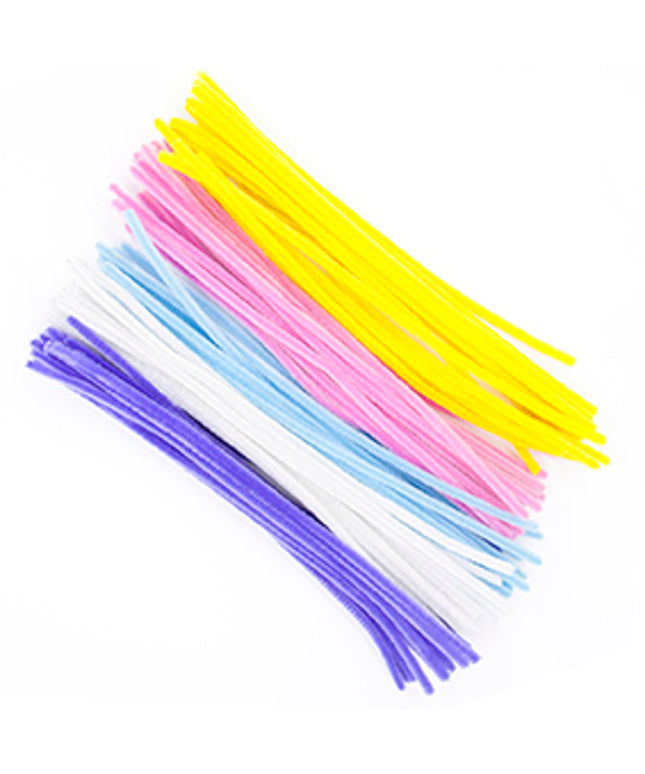 LITTLE CHENILLE STICKS PASTEL 300 X 6mm 100 PC