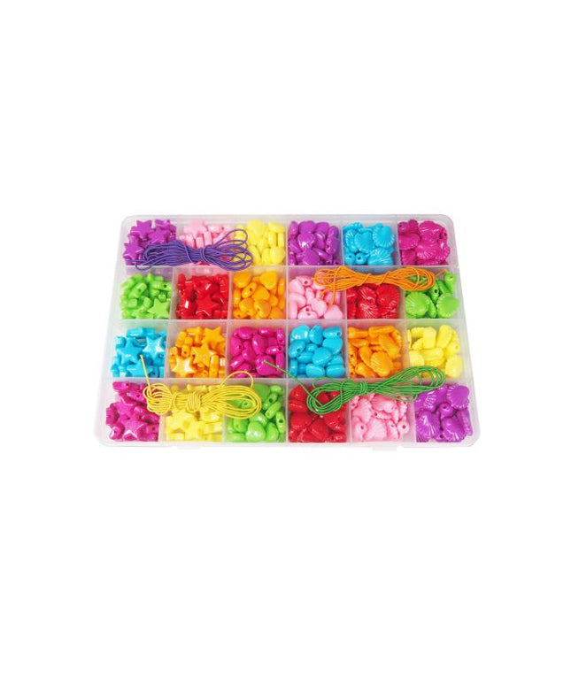 LITTLE LEARNER BEAD BOX approx 576 PC- MULTICOLOUR