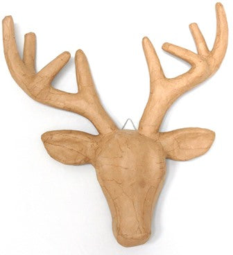 PAPER MACHE DEER HEAD W/ANTLERS #