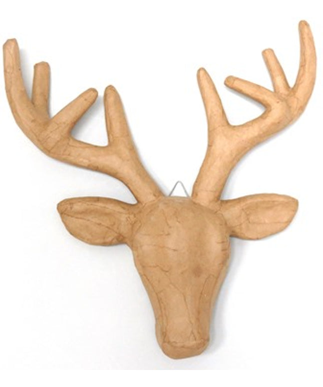 PAPER MACHE DEER HEAD W/ANTLERS #