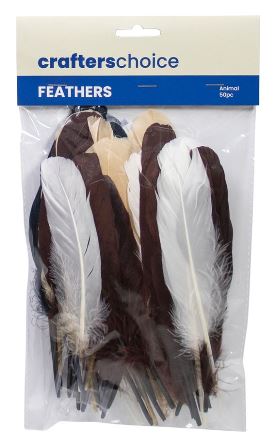 CC FEATHERS QUILL ANIMAL 50PC 80344569