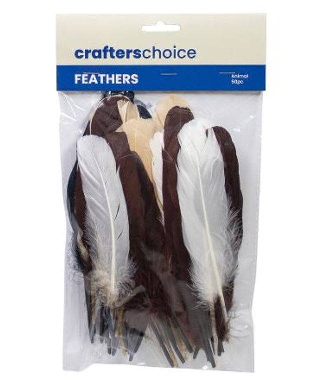 CC FEATHERS QUILL ANIMAL 50PC 80344569